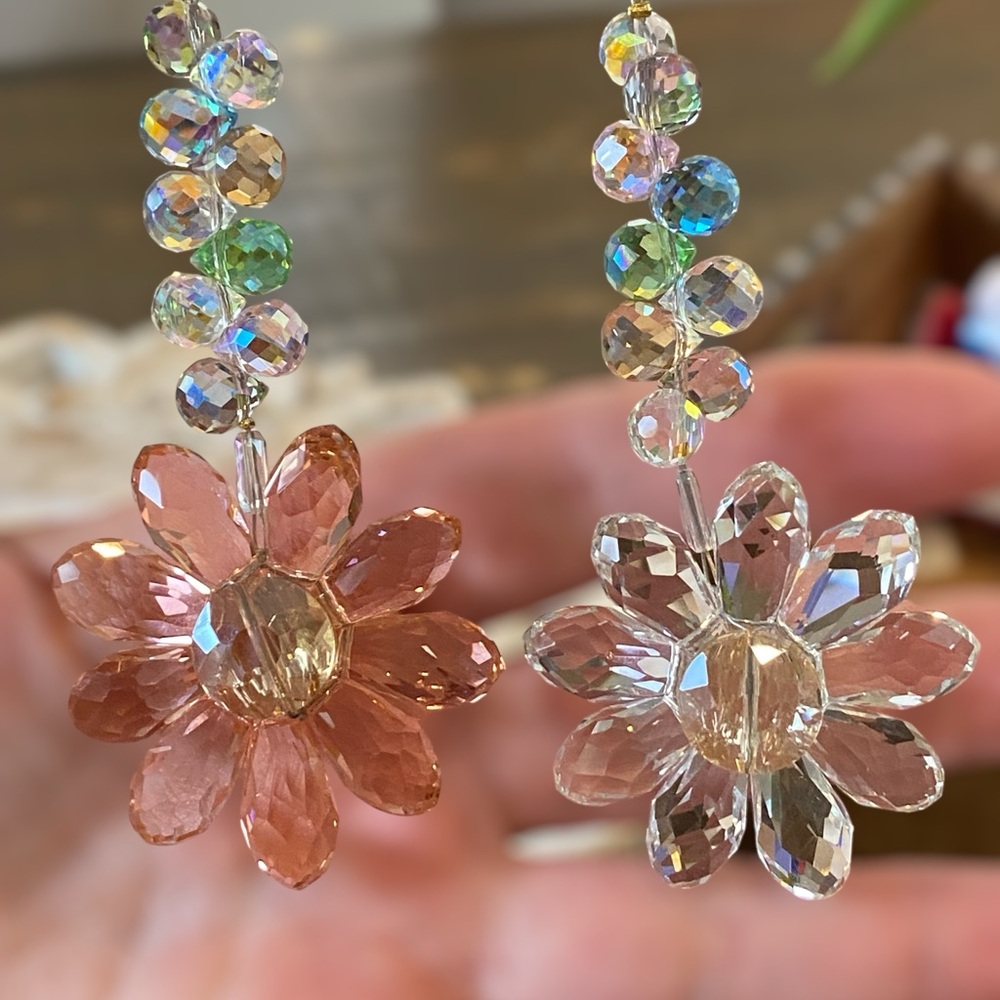 🌸 2 PC Flower Crystal Suncatcher - Picture 7 of 11